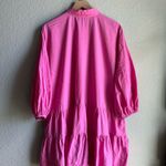 Free People  Pink Misha Tiered Mini Dress Photo 8