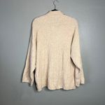 American Eagle Ribbed Button Front Cardigan Oversized Size M Cream Relaxed Size M Photo 5