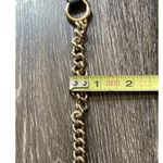 Coach Crossbody Bag Dark Gray Pebbled Leather with Gold Chain-strap Purse Photo 6