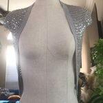 BCBG Gold Sequin Cap Sleeve Bolero Shrug Sweater Photo 2