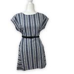 Peyton & Parker Striped linen cotton blend dress M Blue Size M Photo 5