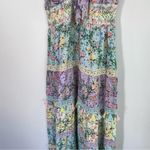 Alice + Olivia  Karolina Tie Front Tiered Tassel Maxi Dress Sz 8 Photo 4