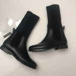 NWT Henry Ferrera Marsala Black Sweater Rain Bootie Boots Size 7 Photo 1