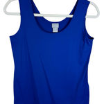 Chico's Royal Blue Nylon Stretchy Scoop Neck Lightweight Tank Top Size M Photo 0
