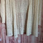 United States Sweaters  Cream Crochet Trim Flyaway Cardigan Photo 2
