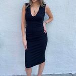 Bebe NWT  Black sexy midi bodycon dress sz xs cocktail going out party  Photo 0