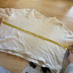 SIMON MILLER Cream Terry Cloth Raw Edge Sweatshirt/Sweater Size Small Photo 6