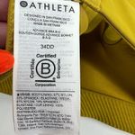 Athleta  Advanced Sports Bra "Oxidized Yellow" Bright Citron green plus size 34DD Photo 5