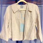 Rare find… NWT Sally Bridge Designs nautical apparel, linen jacket. Tan Photo 0