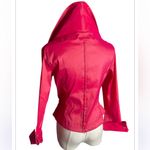 Tadashi Shoji Tadashi Hot Pink Satin Draped Wrap Blouse Top - Dramatic Collar - Size
10 Photo 3
