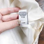 Tibi • gold metallic floral skirt mini rose print cream lamé foil brocade pleat Photo 7