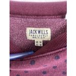 Jack Wills  Burgundy Navy Polka Dot Bloke-core Twee Jumper Sweatshirt Size 10 Photo 4