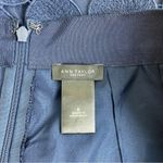 Ann Taylor Factory Navy Blue Circle Lace Overlay Pencil Skirt Size 0 Photo 3