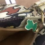 Tous  Crossbody Handbag Multi~Color Front Zipper Pocket Logo Charm Tan Green Rust Photo 6