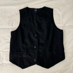 Gap  Women’s Black Cropped Linen Vest  Photo 1