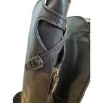 Free People  Women's Black Leather Equestrian Riding Boots Size 37.5/US 6.5 Photo 3