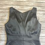 JAX Women's Sleeveless Mini Cocktail Dress Black 6 Sheer Satin Cutout High Neck Photo 4