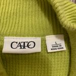Cato Green Zipper Long Sleeve Large Sweater Photo 8