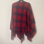 Treasure & Bond  fringe plaid blanket wrap Shawl poncho one size NWT Photo 11