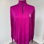 Ralph Lauren Polo Golf Purple Merino Wool Quarter Zip Sweater Women’s Medium Photo 0