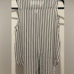 Foreign Exchange FE Sheer White & Black Vertical Stripe Crop Tank Top Blouse - M Photo 11