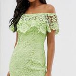 Paper Dolls  Bardot Lace Pencil Lace Off the Shoulder Green Dress Size 2 Photo 8