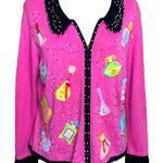 Jack B Quick 90s Pink Perfume Knit Cardigan size Medium Photo 0
