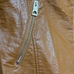 Guess Faux Leather Moto Jacket | Size XS | Chocolate Brown Photo 8