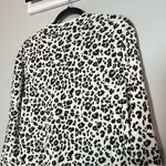 Loft Mockneck Sweater Cheetah Black Cream Leopard Cotton Size XL Cotton Photo 8