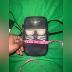 Karl Lagerfeld Black and Pink Cat Maybelle Crossbody Bag Photo 7