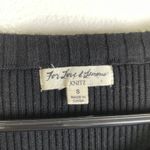 For Love and Lemons Knitz Dress Womens Small Black Harley Long Sleeve Rib Zipper Photo 7