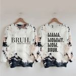 Bruh Formerly Known As Mom Hoodie Sweatshirt Funny Print Shirt Crewneck Shirt Brown Size XL Photo 1