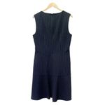 NWT Le Gali Chelsea Dress Charcoal Gray & White Pinstripe Sheath Size Large NEW Photo 3