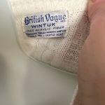 Vtg British Vogue Wintuk Cable Knit Cardigan flaw shown in pic fisherman White Size M Photo 3