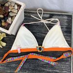 Victoria's Secret Victoria’s Secret White Mandala Print Triangle Padded Swim Bikini Top S Photo 1