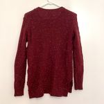 Hollister Burgundy Maroon Red Speckled Flecked Chunky Wool Blend Tunic Sweater S Photo 11