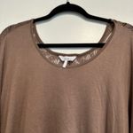 Kirra Women  Sz: M Brown Loose Fit Lace Back Boxy Oversized Lightweight Flowy Top Photo 11
