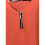 Scrubstar Premium Scrubwear Top Womens Small S Coral Orange Zip Front Pocket Photo 2