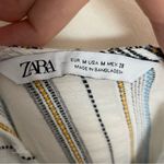 ZARA  Dres Midi Striped Cotton Button Front Pockets Coastal Beach Cottagecore Photo 9