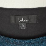 Lulus  Late Night Party Teal Blue Sparkly Bodycon Mini Dress Size Large Photo 4