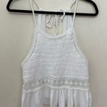 Japna GOA Beachwear By  Sleeveless Crochet Coverup Top White Tie Strap ~ Size S Photo 0