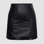 Faux Leather Black Skirt NWT Size M Photo 0