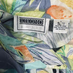 Kikomo Vintage 90s Silk Hawaiian Tropical Shirt Button Photo 4