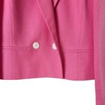 Suits Galore Vintage Pink Cropped Blazer Double‎ Breasted Button Front, Size 4 Photo 4