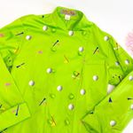 Loudmouth Golf Themed Novelty Print Cotton Blazer Jacket: Lime Green Size M Photo 2