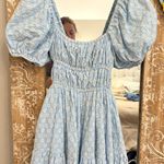 Olivaceous Dress Mini Blue White Floral Photo 2