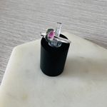 Natural Watermelon Tourmaline 925 Sterling Silver Ring Pink Photo 1