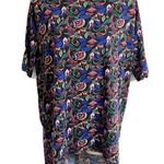 LuLaRoe  Carley hi low short sleeve paisley mini dress scoop neck xs Photo 0