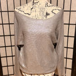 Forever 21 Metallic Vintage coated wax wet boat Off-Shoulder Chunky knit shiny Photo 0