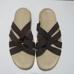 Crocs  Brown Edie Strappy Criss Cross Slide Sandals Womens 9w Summer Shoes Photo 1